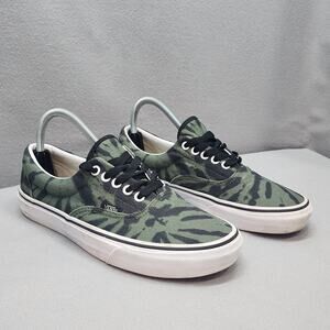 Vans OTW Green‎ & Black Tie Dye Swirl Skater Shoes Men Sz 7 Women Sz 8.5